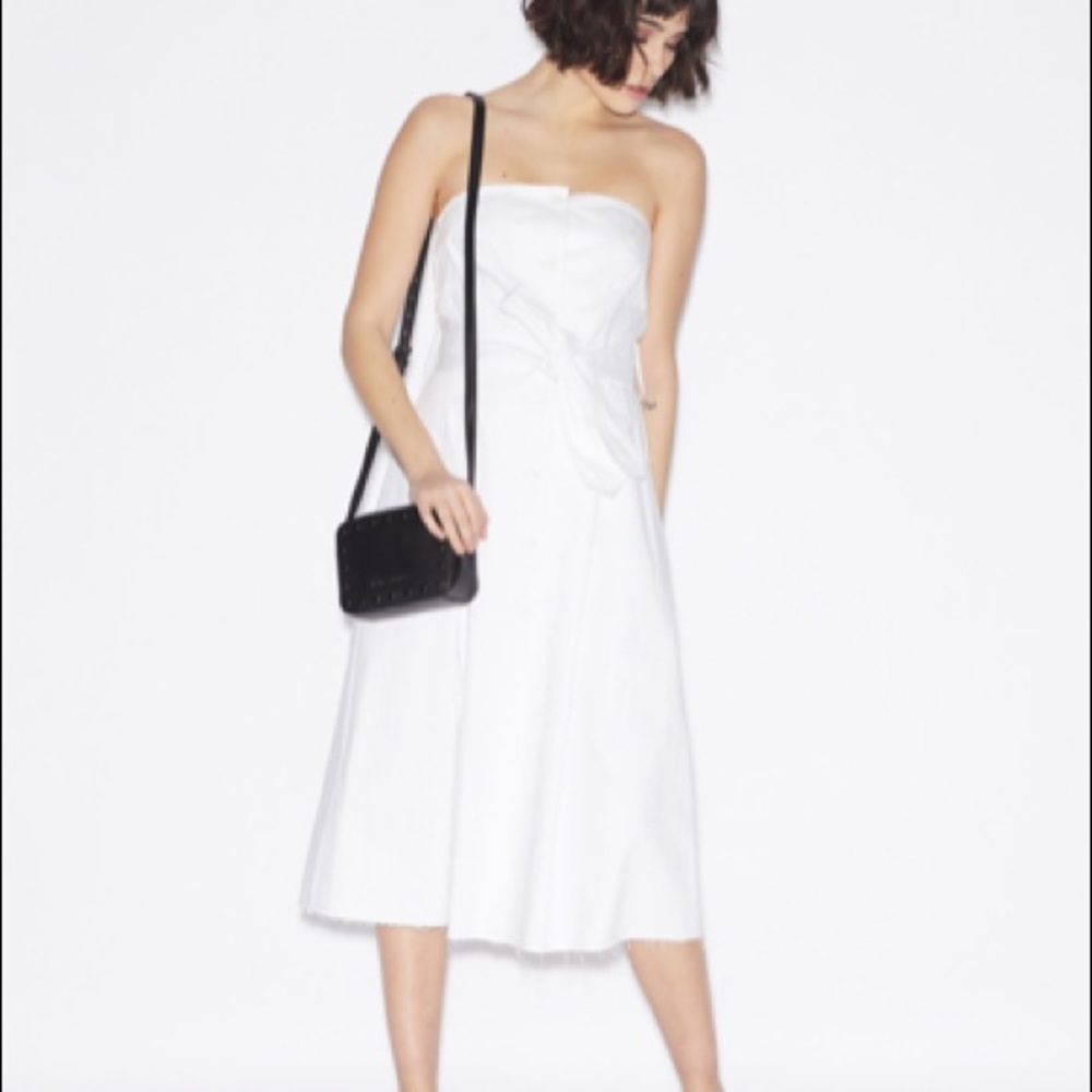 BUSTIER DRESS IN CANVAS